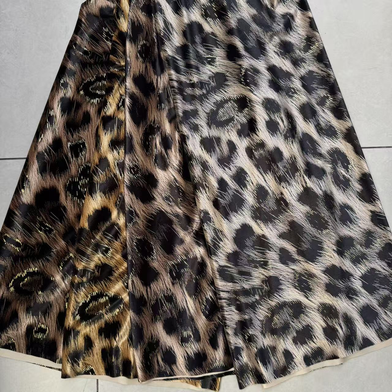 韩国绒印花豹纹