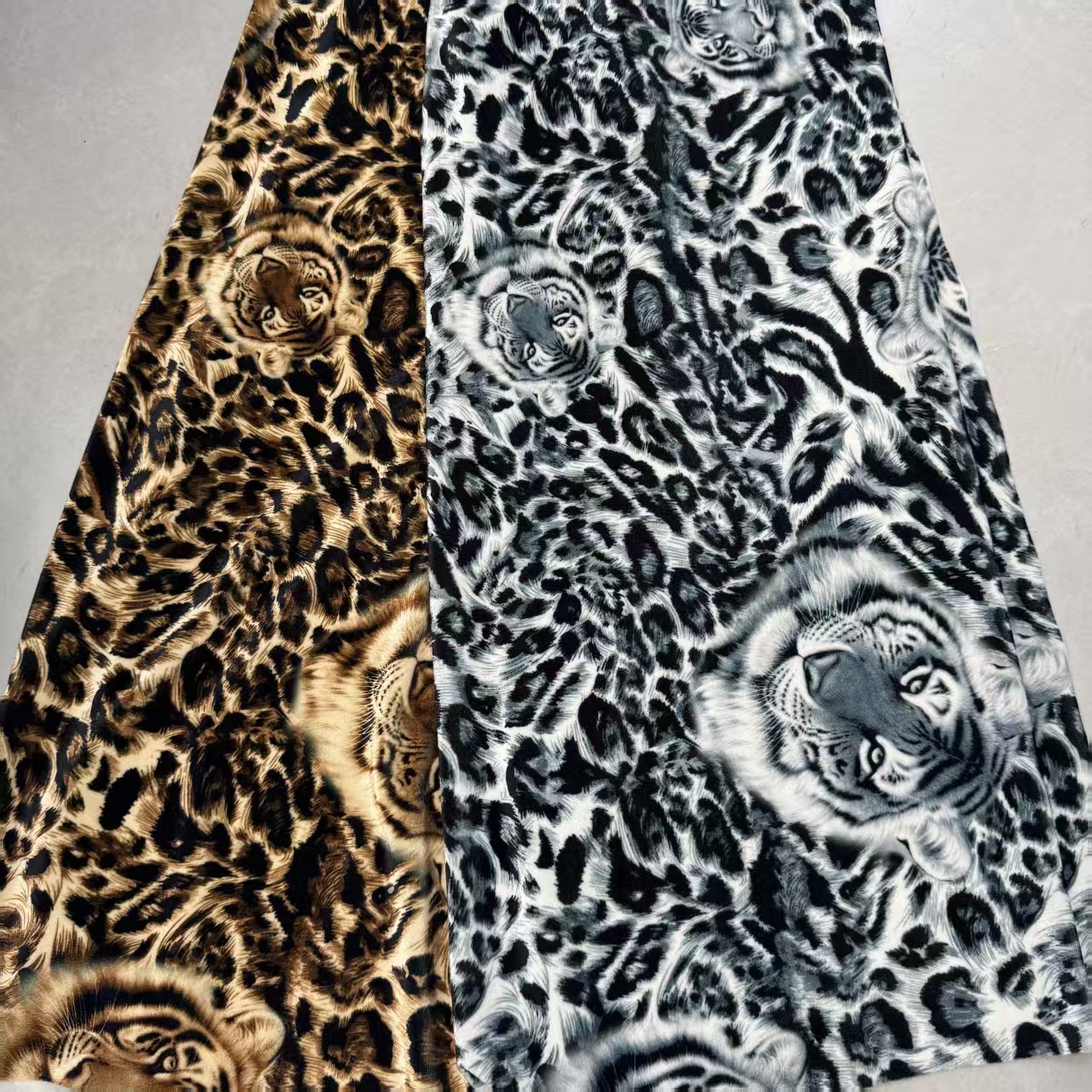 韩国绒印花豹纹